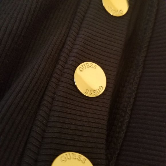 Guess M NWT Slim Midi Dress Boat Neck SECRET BLUE IRENE Knit - Picture 6 of 11